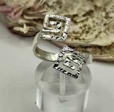 Handmade Sterling Silver 925 Greek Key Ring