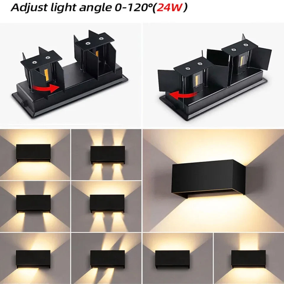 LED Wandleuchte UP DOWN Modern Wandlampe Lampe Licht Cube Würfel Fassadenlampe - Bild 3 von 4