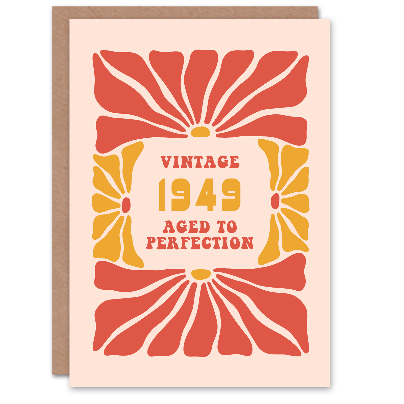 Vintage Retro For Her Flower 60s Born 1949 Aged 76 Years Old 76th Birthday Card