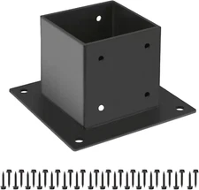 4×4 Post Base, Deck Post Brackets,Inner Size 3.5"X3.5" Thick Steel Fence Post An