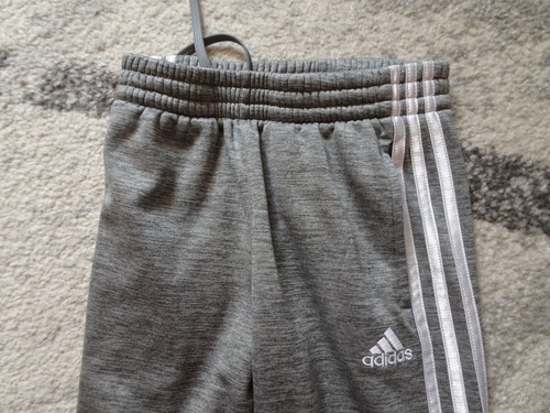 Adidas Regular Fit Boys S Gray Jogger Pants Casual Active Outdoor Athleisure - Picture 3 of 17