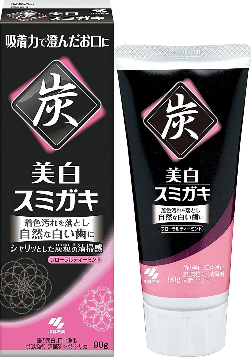 Kobayashi Whitening Sumigaki Charcoal Toothpaste 90g Floral tea mint Japanese