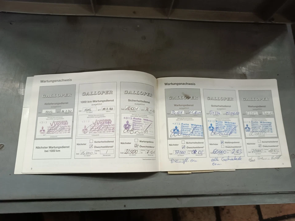 Hyundai Mitsubishi GALLOPER Kundendienst-Heft "1999" Service-Heft - Bild 4 von 4