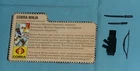 GI G.I. Joe gijoe STORM SHADOW WEAPONS + FILE CARD LOT #2 sword bow