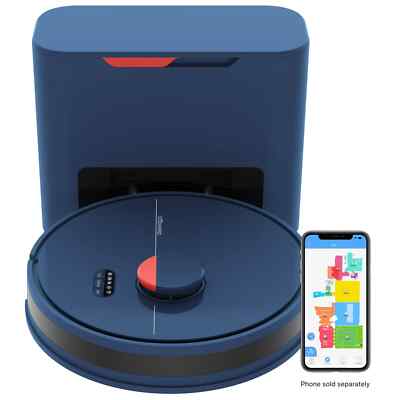 bObsweep Dustin Self-Emptying Robot Vacuum Cleaner in Navy   OPEN BOX