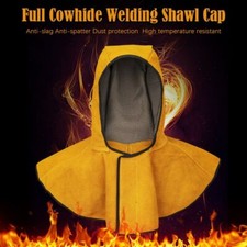 Men Safety Work Wear Cowhide Windproof Welding Hood Welder Protective Dustproof◈