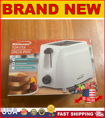Brentwood Toaster Grille Pain Extra wide Toasting shades