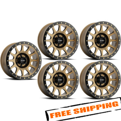 Method Race Wheels Set of 5 MR305 NV Matte Bronze w/ Matte Black Ring Wheels