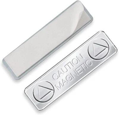 Magnetic ID Badge Holder Name Tag Backing Attachment Fastener With Self Adhesive