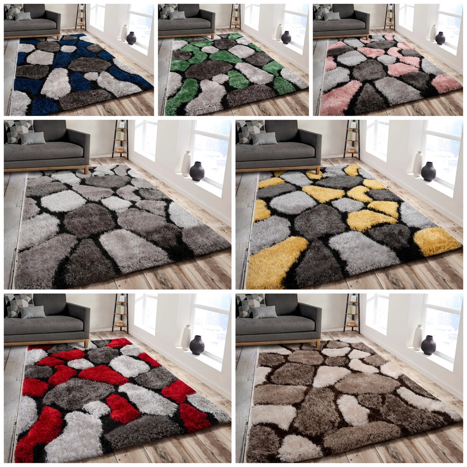 Shaggy Rugs 3D Living Area Rugs Non Shed Deep Pile Luxurious Soft Thick Pile Rug
Opens in a new wind