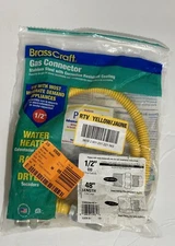 BrassCraft CSSD44-48 P 1/2" MIP x 1/2" MIP 48-Inch Gas Appliance Connector