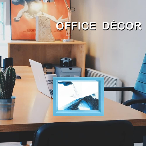 Dynamic Moving Sand Art – Ocean Heart Liquid Motion Bubbler, Relaxing Desk Decor - Picture 6 of 12