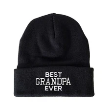 Best Grandpa Ever Embroidered Beanie Winter Hat