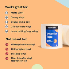 6" X 300' Roll of Paper Transfer Tape for Vinyl, Made in America, Premium-Gra...