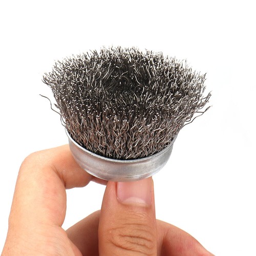 1Pc 50mm Stainless Steel Wire Cup Brush Set 1/4" Hex Shank 2'' For Rotary Tool - Picture 3 of 8