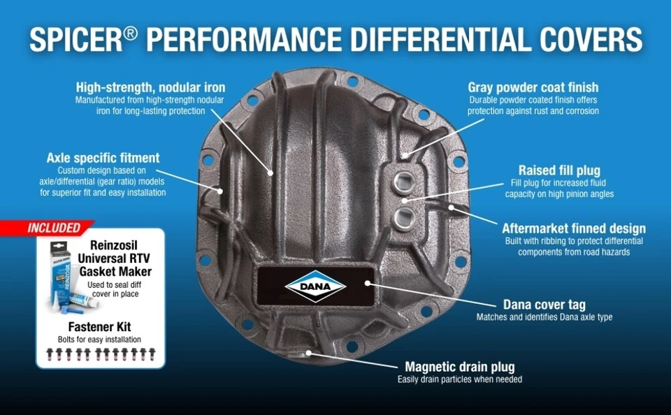 Cubierta diferencial Spicer 10023534 Dana 30 de alta resistencia, hierro nodular gris Foto 4 de 4