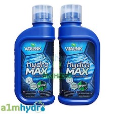 Vitalink Hydro Max Grow A+B 1 Litre Plant Nutrients Feed Hydroponics
