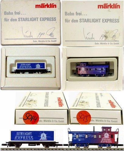 Marklin Z Scale M/M S014 & S015 2 COLLECTOR AMER STYLE FREIGHT CARS ORIG BOXES