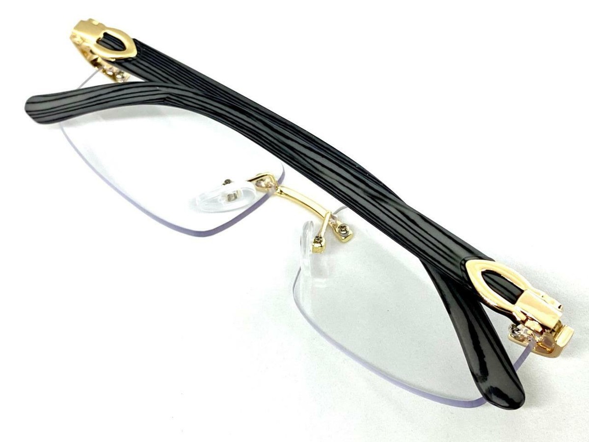 Occhiali Da Sole Neri In Legno Di Bamb&ugrave; Con Lenti Trasparenti