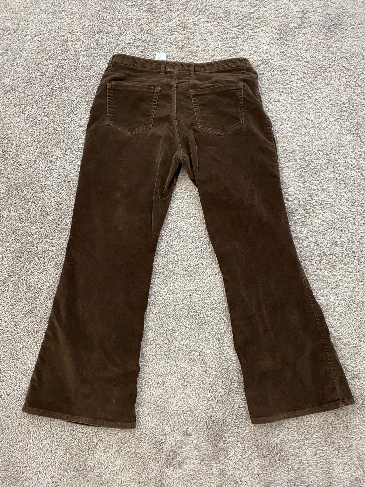 Eddie Bauer Corduroy Pants Womens 16 Short Classic Bootcut Brown Jeans