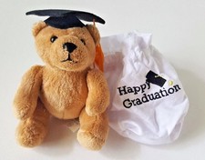HERRINGTON PETIT FOURS "HAPPY GRADUATION" PLUSH STUFFED TEDDY BEAR W/ CAP 4"