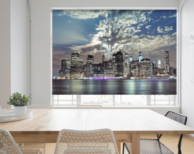 New York City River Hudson bedrucktes Bild Foto Fenster Rollo individuell