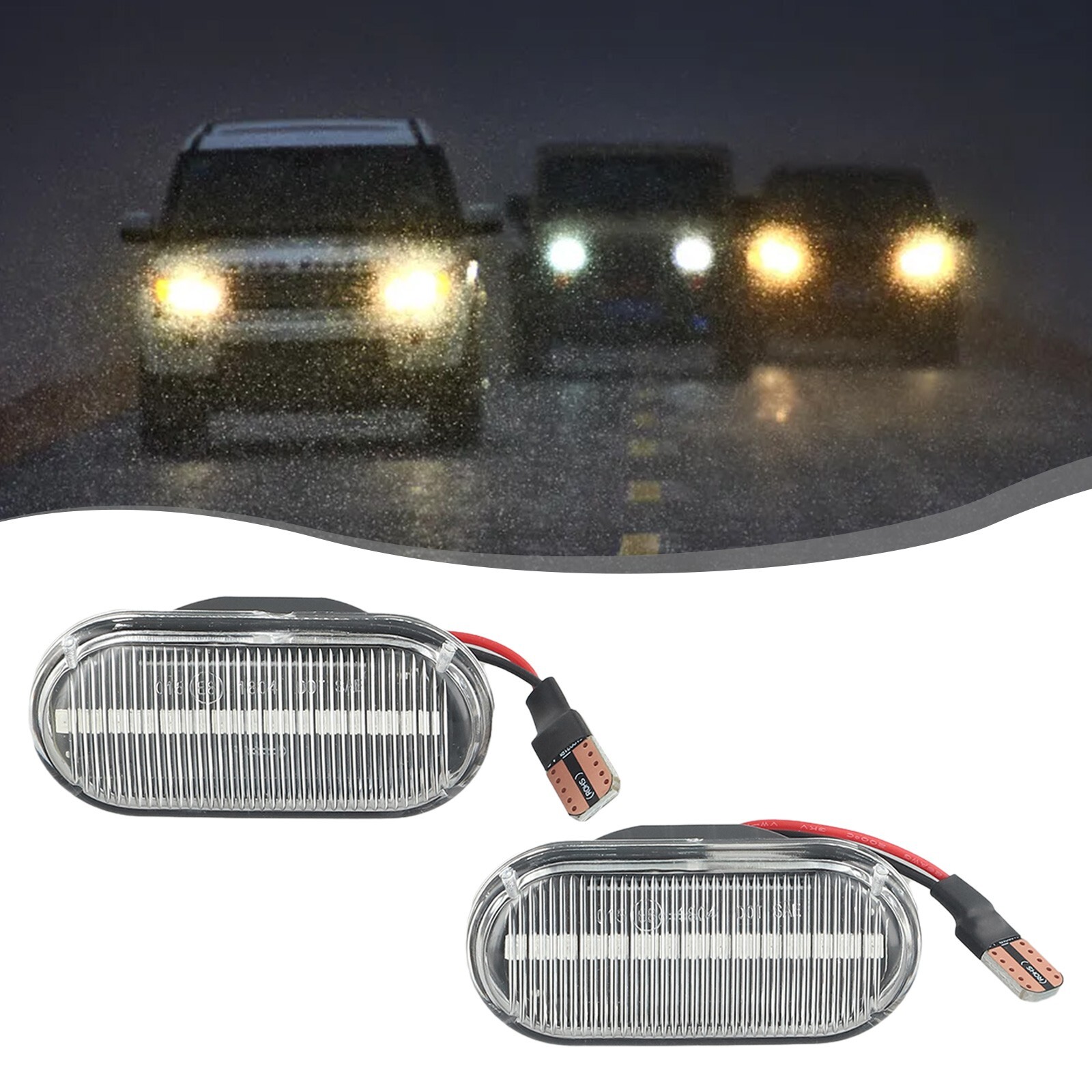 High Visibility ABS Plastic Housing Yellow Side Light For Micra III C+C