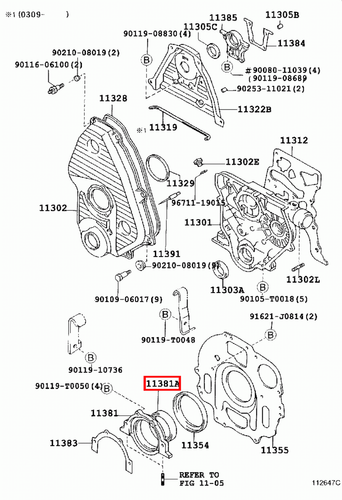 Genuine Hilux LN170 LN167 LN166 LN165 2L 3L 5L Rear Main Oil Crankshaft Seal - Picture 14 of 20