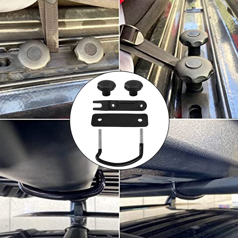 4x Universal Roof Box UBolt Clamps Cargo Carrier Roof Rack Bracket Van