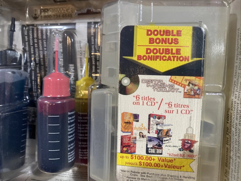 Pro Image InkJet Refill Kit Black & Color Up To 16 Refills NEW. A64 - Image 3 of 4