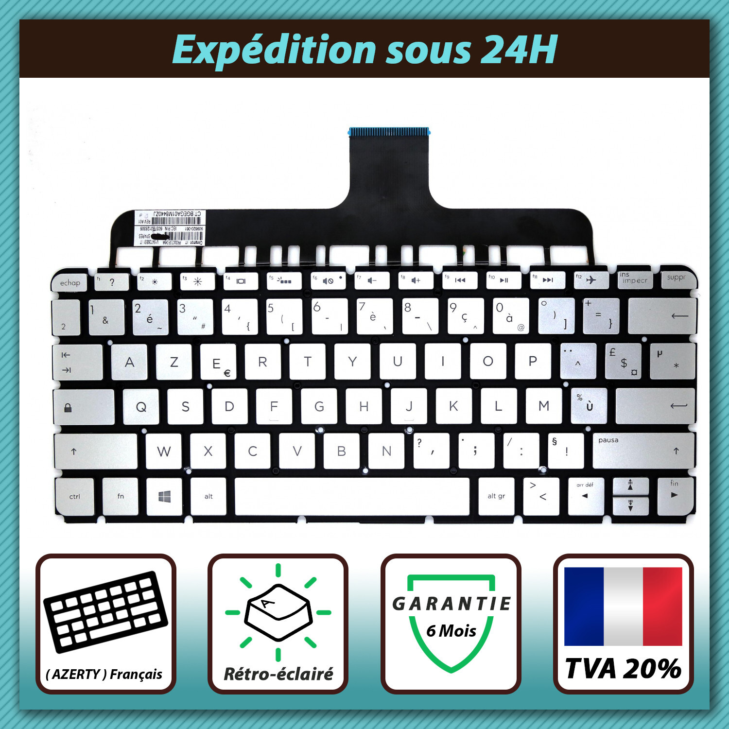Réparer un Clavier HP Envy 13-AB044TU Cassé grâce au Module AZERTY Rétroéclairé