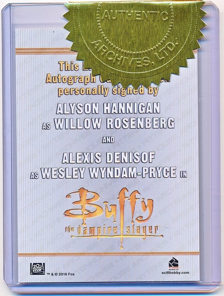 Buffy The Vampire Slayer Collectors Set 3 Hannigan & Denisof Dual Autograph #NNO - Image 2 of 2