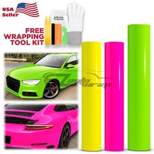 Fluorescent Gloss Sticker Decal Vinyl Wrap Vehicle Air Release Film Bubble Free