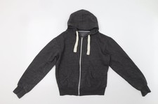 Womens UK Size M Preworn Grey Full Zip Hoodie