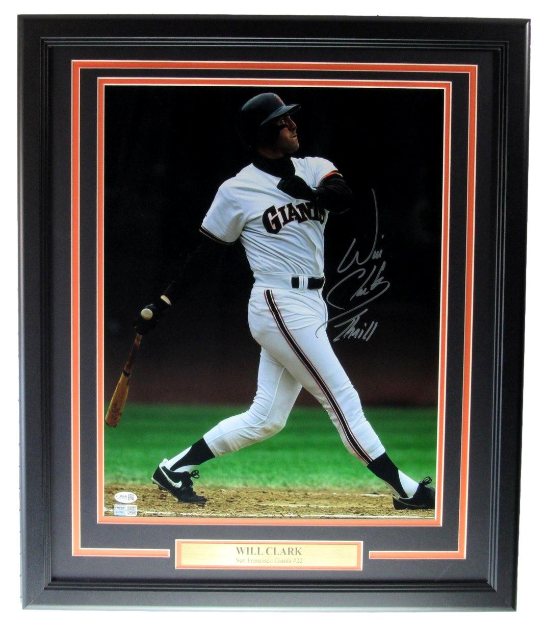 Will Clark Signed/Inscribed Thrill San Fran Giants 16x20 Photo Framed JSA 204951