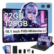 Android 10 Inch 22GB RAM 128GB ROM 1TB, Android 14 with Keyboard , Octa-Core,...