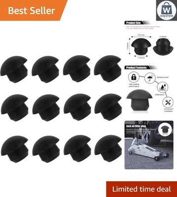 12 Durable 8mm Rubber Filler Plugs for Hydraulic Jacks - Lightweight & Reliable