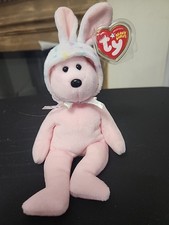 Ty Beanie Baby BONNET the Easter Bunny Bear Ty Beanie Babies Vintage Plush Toy