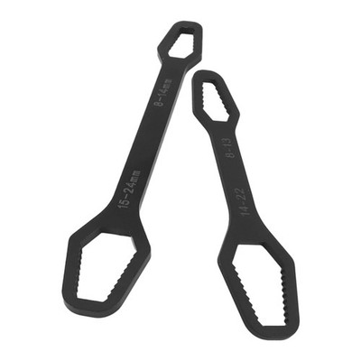 Verstellbarer Doppelendschlüssel Satz 2tlg für Muttern 8mm bis 22mm Schmiedest