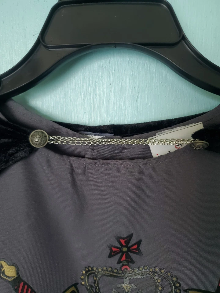 Dark Knight Medieval Renaissance Adult Costume size L 5 Pieces Gray/Black - Image 4 of 4