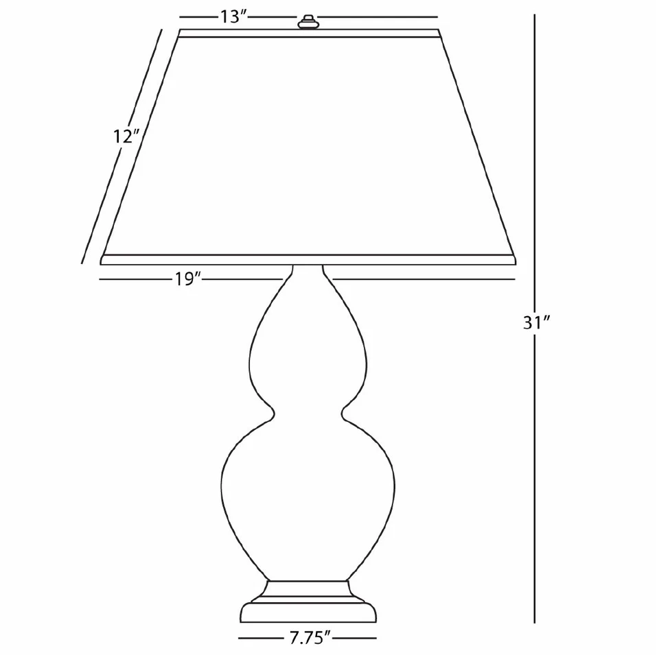 Robert Abbey DBL 葫芦 DUP LUC 口音 TL 双葫芦 31 英寸花瓶 - 青瓷 — 第 2/2 张图片