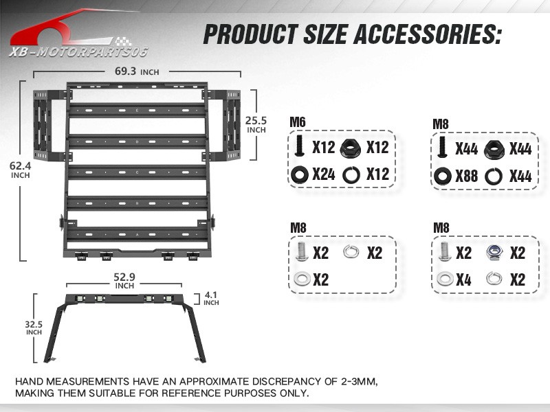 Roof Rack Hard Top Cargo Basket For 2007-2018 Jeep Wrangler JK 4 Doors Hardtop