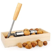  Nutcracker Heavy Duty Nut cracker Pecan Cracker Walnut Cracker Tool with Wood 