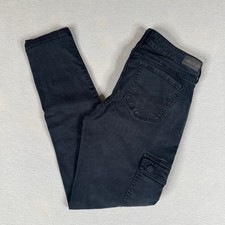 Aeropostale Women's Mid-Rise Jegging Black Stretch Cargo Pants , Size 6 Regular