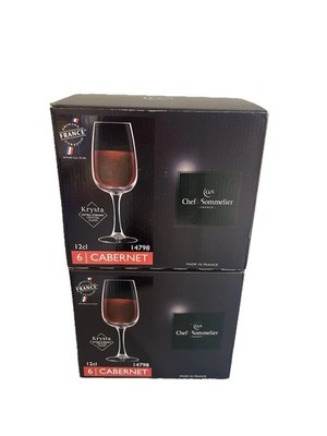 Chef & Sommelier Cabernet Wine Glass 2 Set 6 pc Each- Crystal France