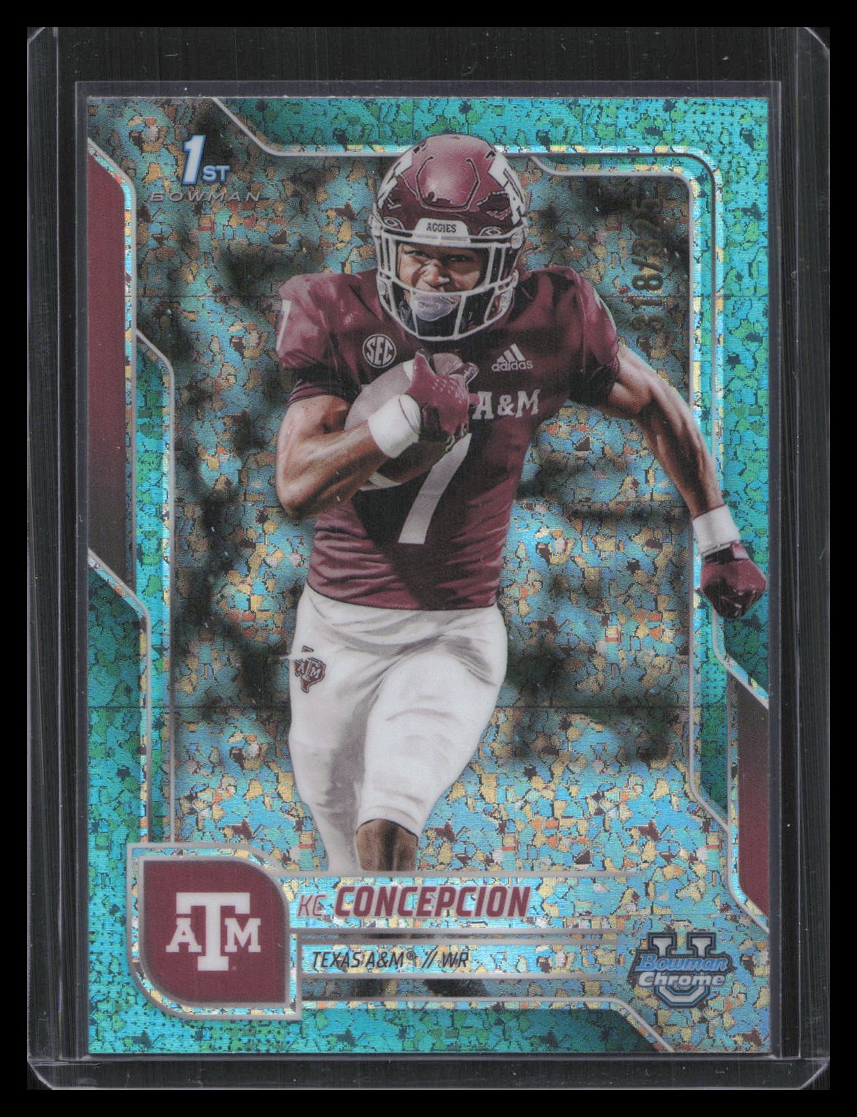 2025 Bowman U Chrome #91 KC Concepcion Aqua Mini-Diamond Refractor #/325