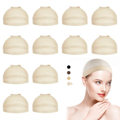 Wig Cap, Haarnetz für Perücken, Perücken Zubehör, Perückennetz, Hautfarben, 12 S
