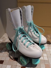 C SEVEN C7 Skates Quad Roller Skates Women  s Size 9 Retro Design Mint White