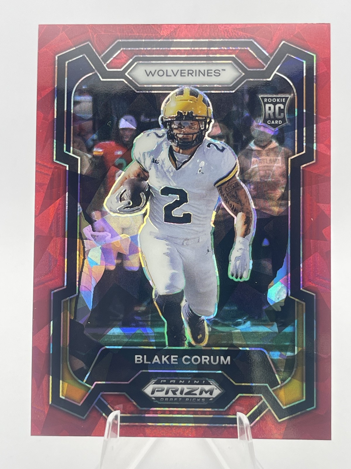 2024 Panini Prizm Draft Picks - Blake Corum #128 Red Ice Prizm (RC)