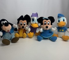 Vintage Disney Mickey's Christmas Carol Stuffed Plush Hardees Toys Set of 5 1984